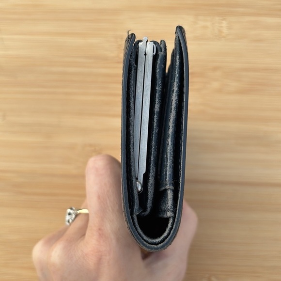 Louis Vuitton Vernis Porte Monnaie Viennois Bifold Kiss Lock Vintage Wallet Blue - Picture 15 of 16